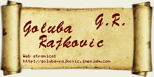 Goluba Rajković vizit kartica